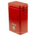 NC2729 detail 2 Beautiful Airtight Hinged Food Tin Metal Box with Clip Lid Tin Box Coffee Tea Tin Can